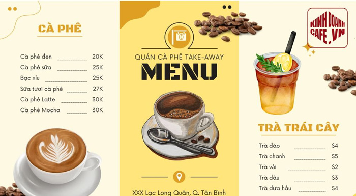 mở quán cafe bao nhiêu tiền