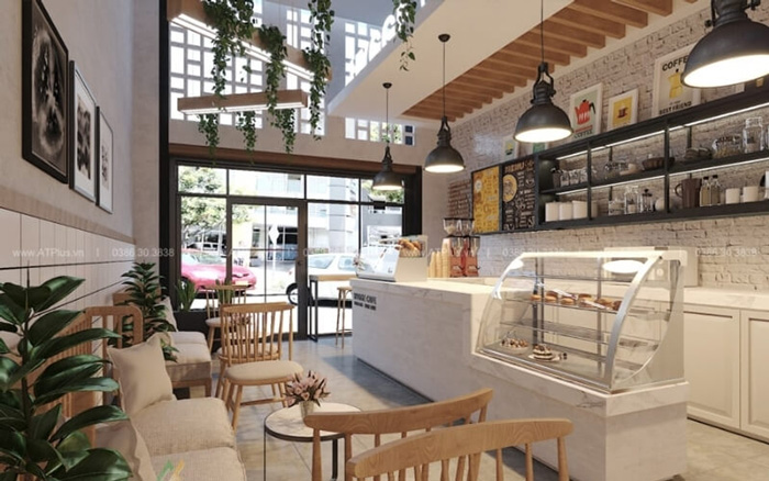 Mô hình quán cà phê kết hợp bánh ngọt